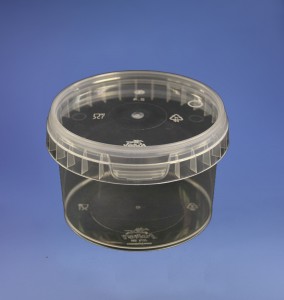 JB250C - Clear 250ml TAPURED BUCKET C/W TAMPER EVIDENT LID